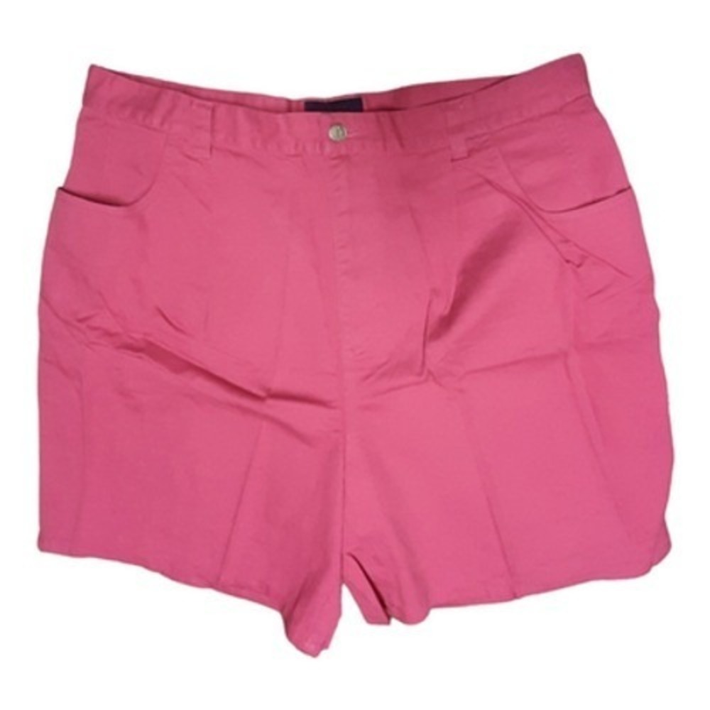 Denim & Co shorts Size 22 high waisted Pink NWT 7 1/2 inseam 14 1/2 rise A32168